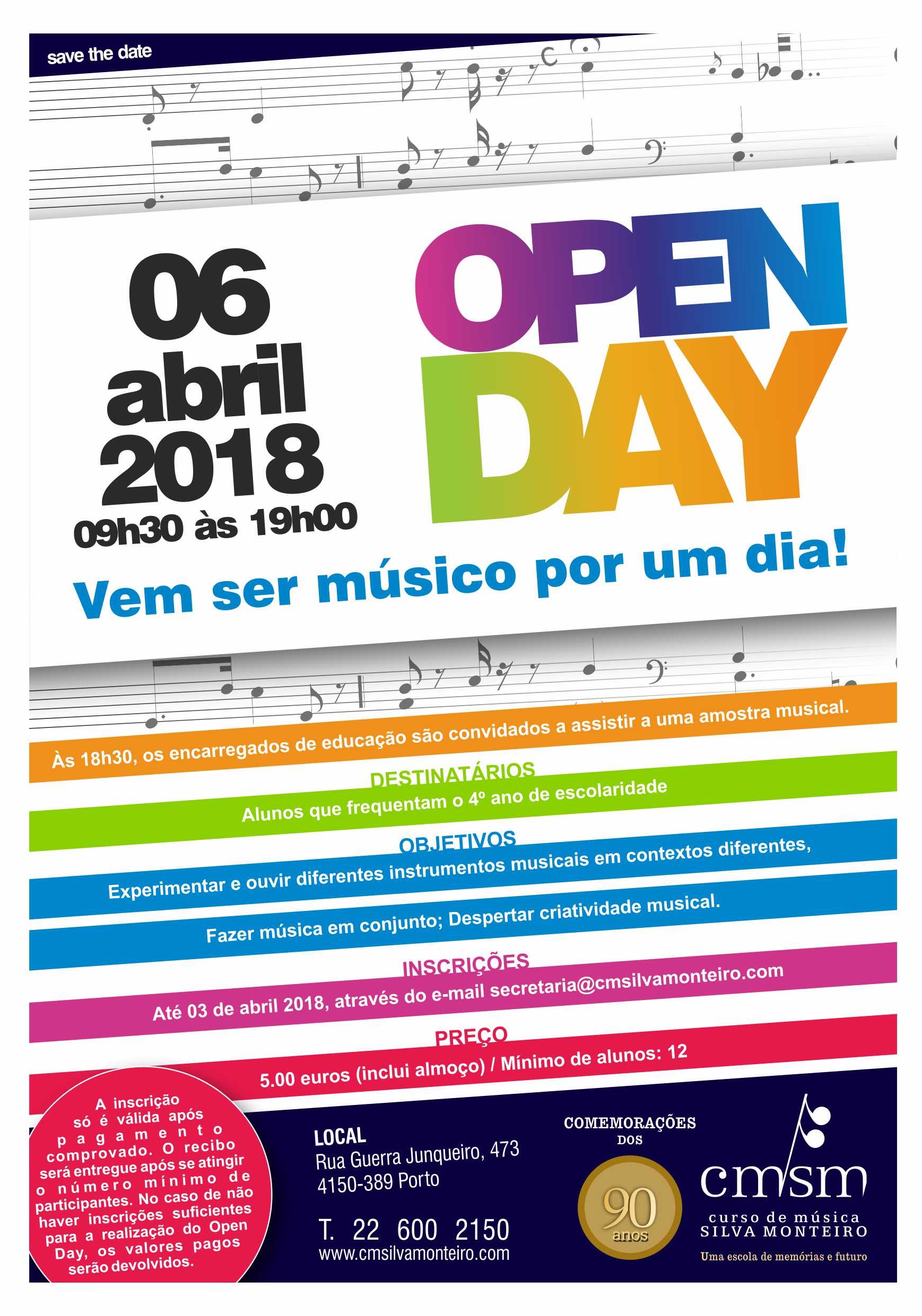 open day folheto