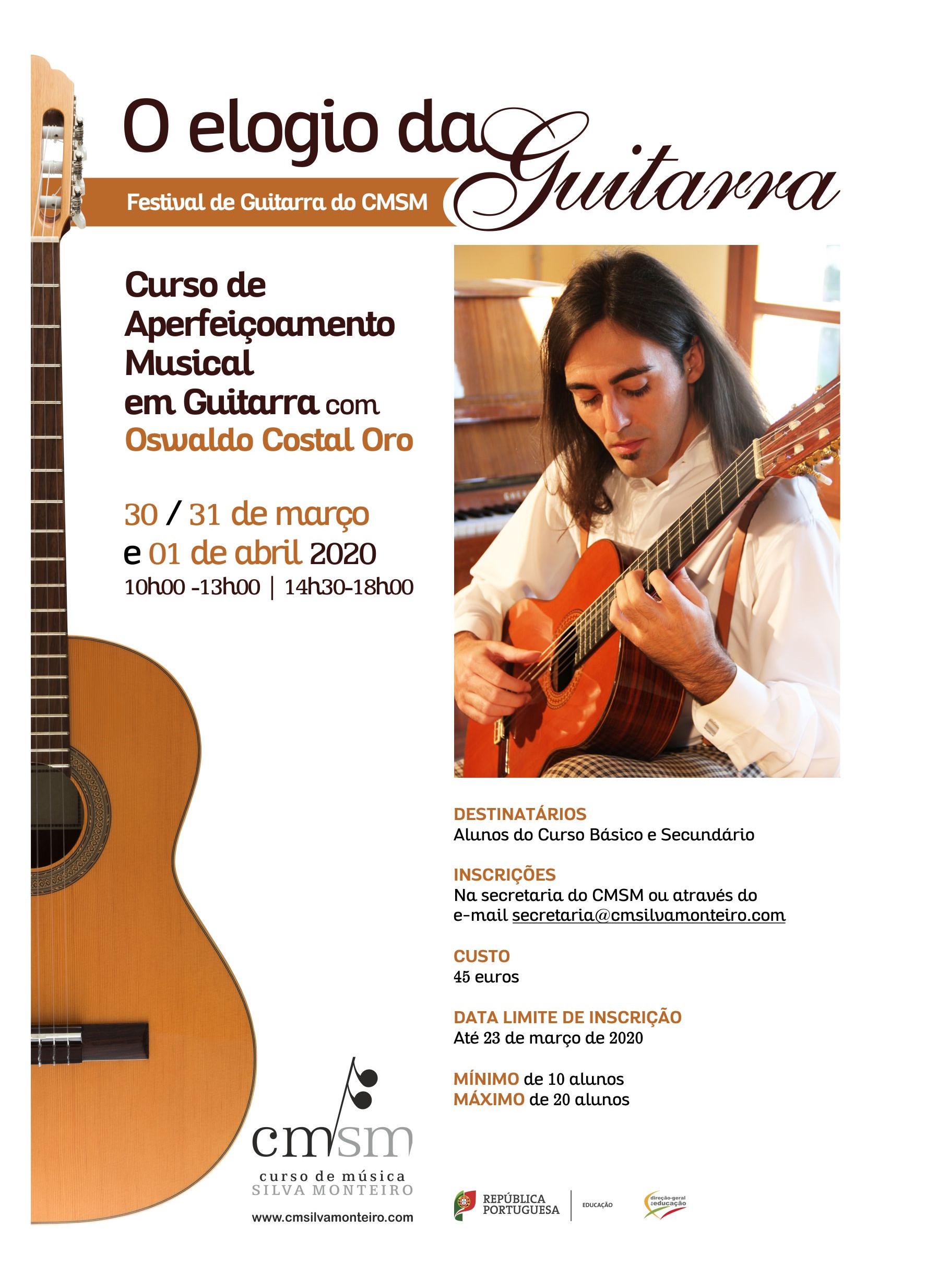 O ELOGIO DA GUITARRA Curso folheto frente indiv